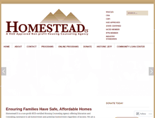 Tablet Screenshot of homesteadcs.org